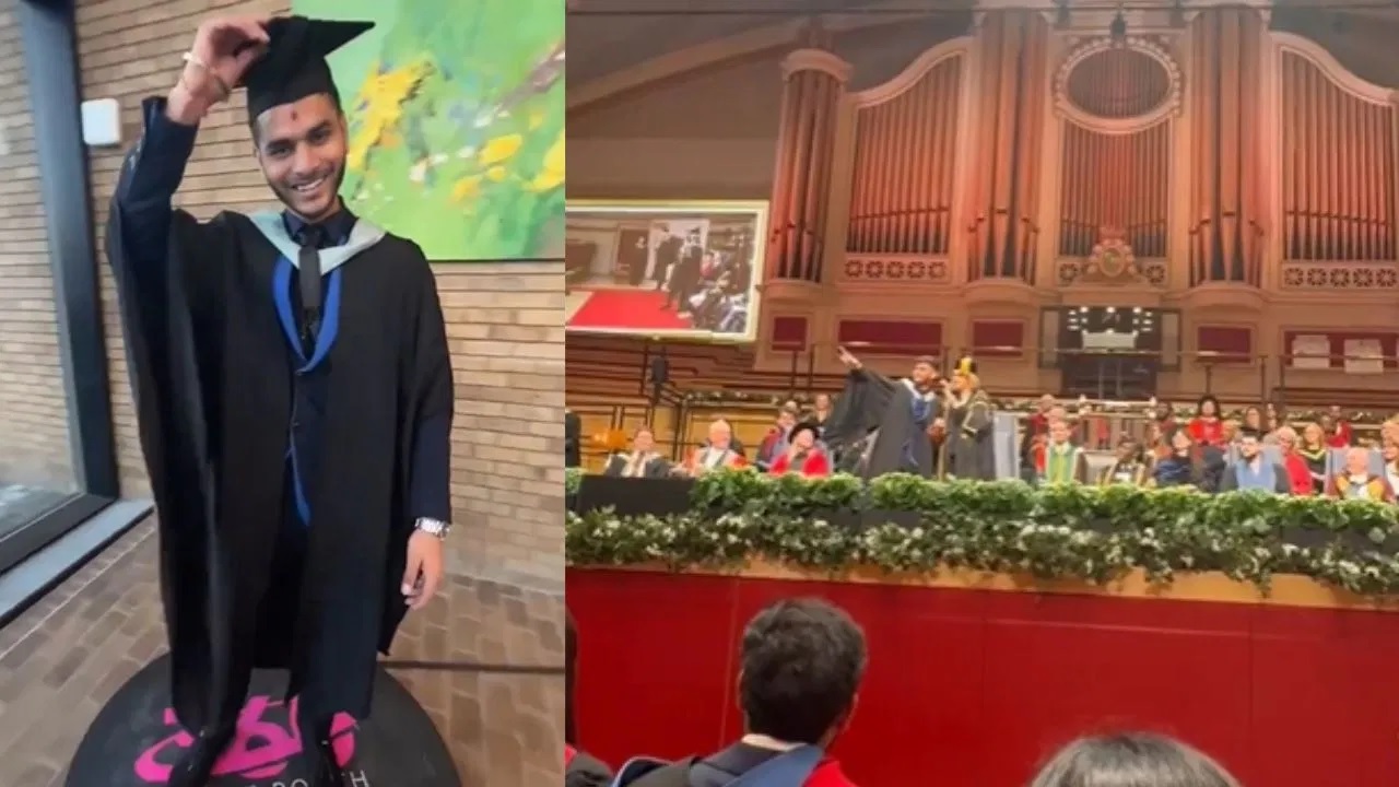 ब्रिटेन में भारतीय छात्र ने दीक्षांत समारोह में टीचर के पैर छुए, ‘जय श्री राम’ का नारा लगा, वीडियो वायरल
