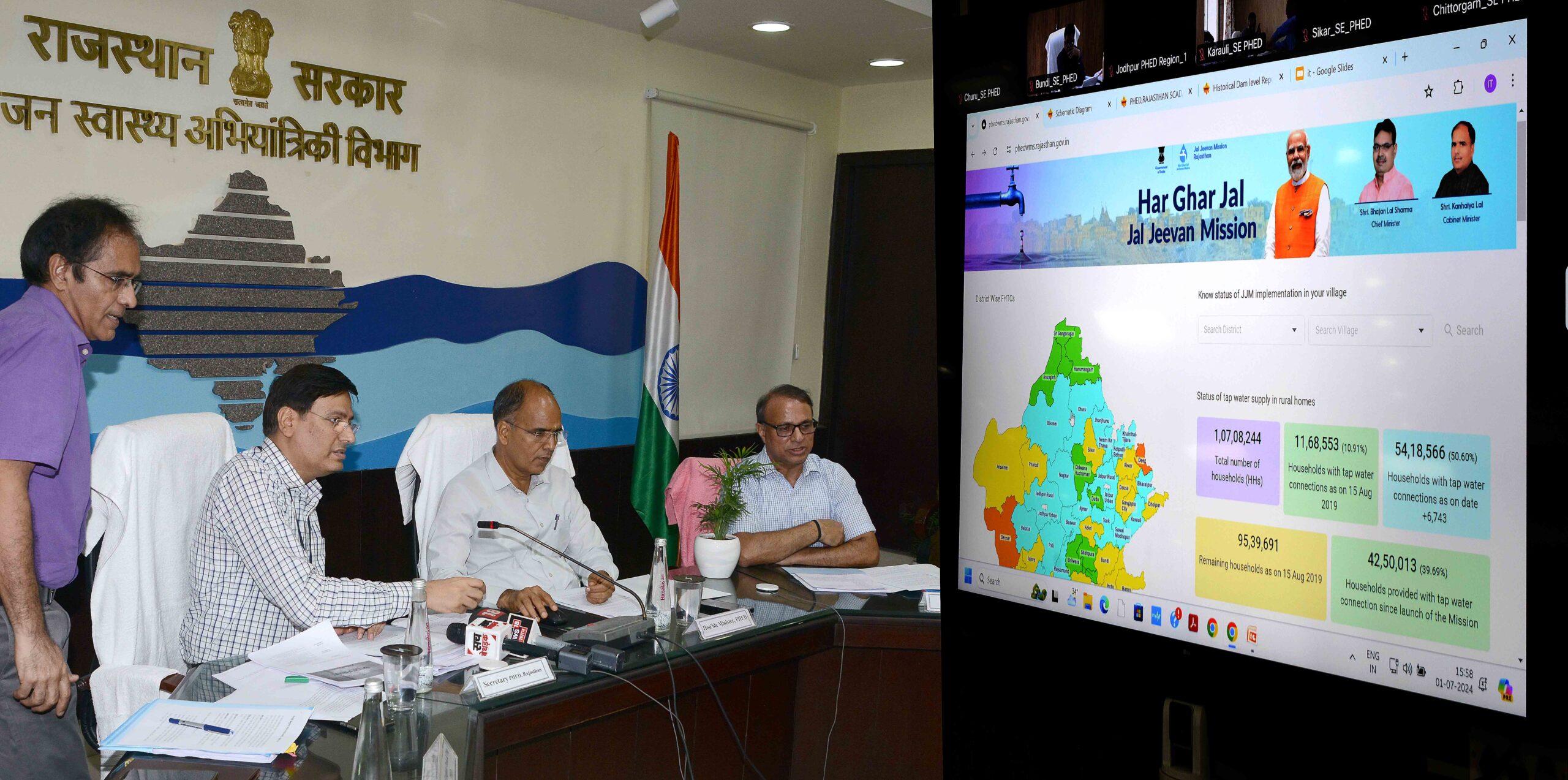 राजस्थान में जलदाय मंत्री ने डब्ल्यूएमएस पोर्टल और जेजेएम डेशबोर्ड लॉन्च किया