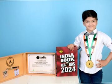 7 वर्षीय  नैवेध जैन ने 30 सेकंड में 25 कार्टव्हील कर बनाया रिकॉर्ड