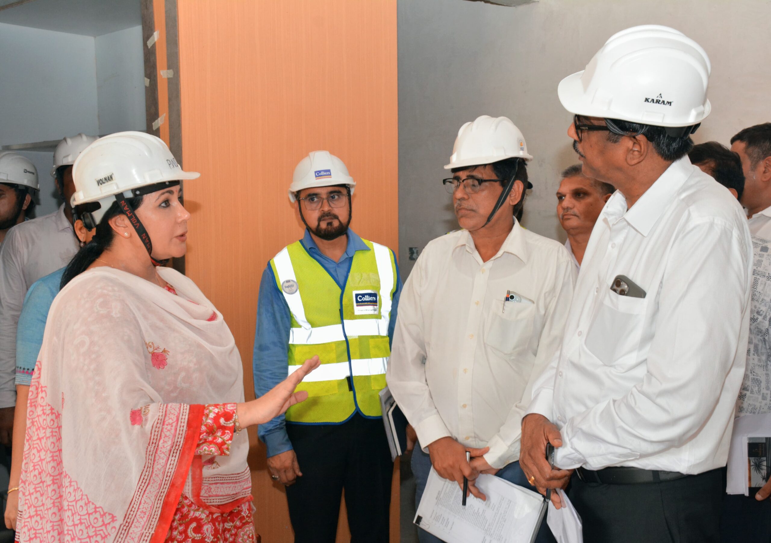 उपमुख्यमंत्री दिया कुमारी ने निर्माणाधीन राजस्थान हाउस का निरीक्षण किया