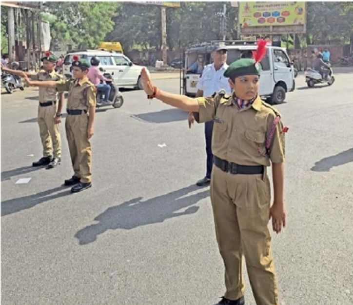 अजमेर में तीसरे दिन भी एनसीसी कैडेट्स ने संभाली ट्रैफिक व्यवस्था