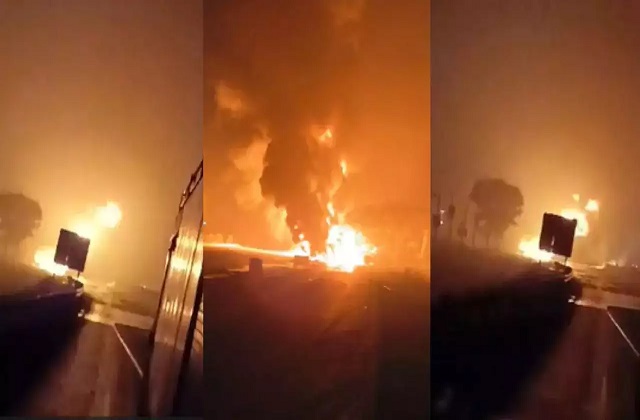 बहरोड में केमिकल टैंकर ब्लास्ट से मची अफरातफरी, हाईवे पर घंटों जाम