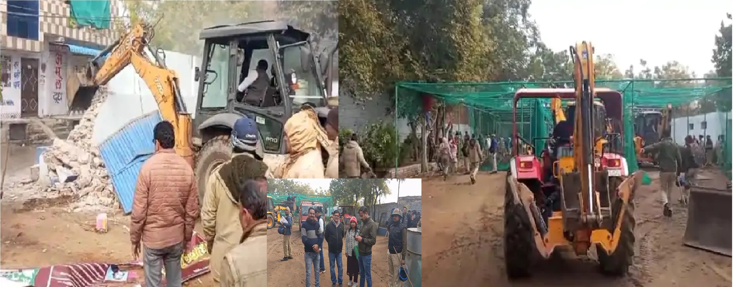 कांग्रेस महासचिव अमीन पठान की क्रिकेट एकेडमी पर चला बुलडोजर