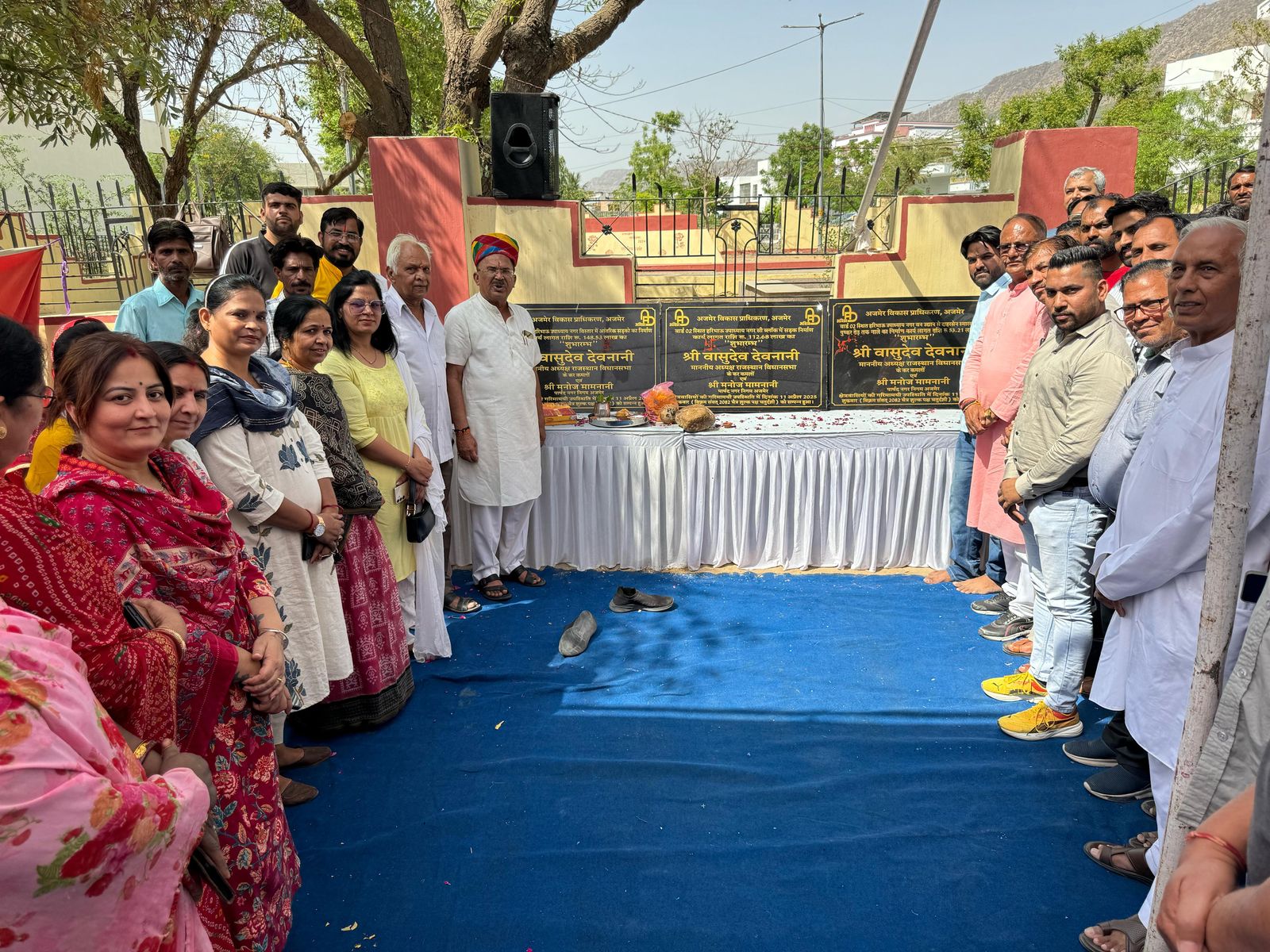 अजमेर उत्तर में देवनानी ने नाले निर्माण कार्य का किया शुभारंभ