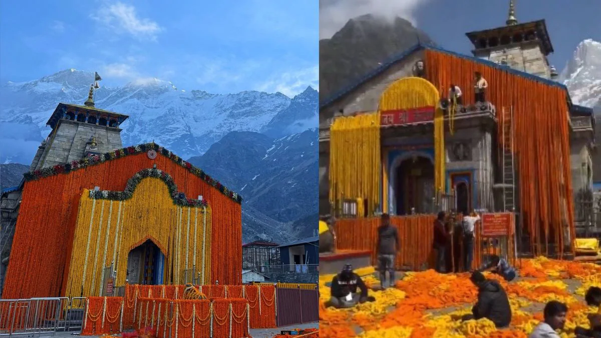 बाबा केदारनाथ धाम को कोटा के युवाओं ने 2000 किलो फूलों से सजाया