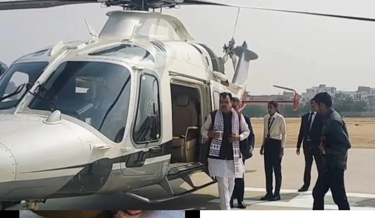 कोहरे के कारण सीएम भजनलाल शर्मा के हेलीकॉप्टर की आगरा में आपात लैंडिंग