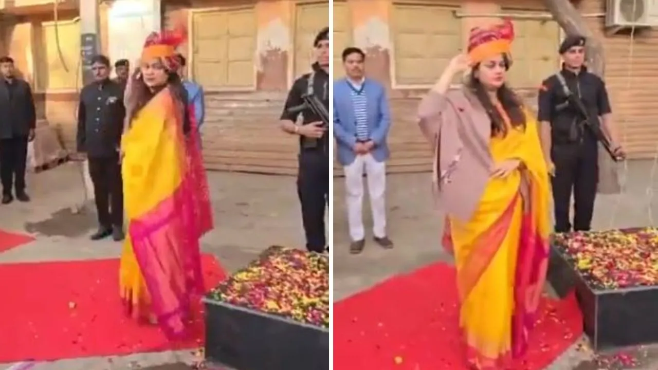 गणतंत्र दिवस पर तिरंगा फहराने का वीडियो वायरल, कलेक्टर टीना डाबी फिर सोशल मीडिया चर्चा में