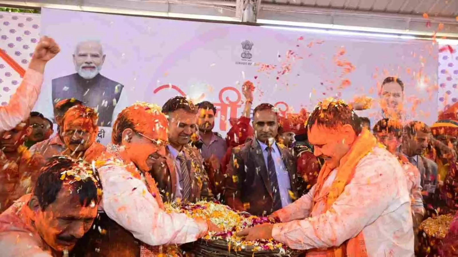 राजस्थान में रंगों का उत्साह, जयपुर में CM भजनलाल संग होली उत्सव